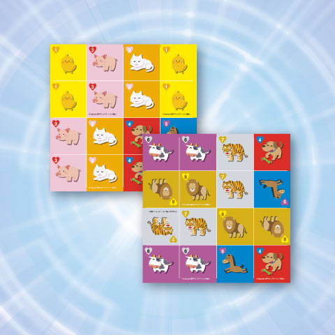 動物版フォーカード（5枚入り）